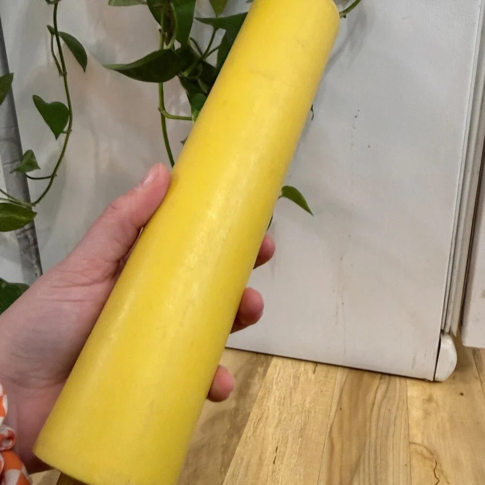 Vibrant Yellow Rolling Pin with Handles